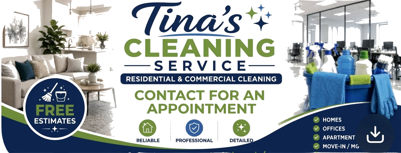 Tina's cleaning services logo